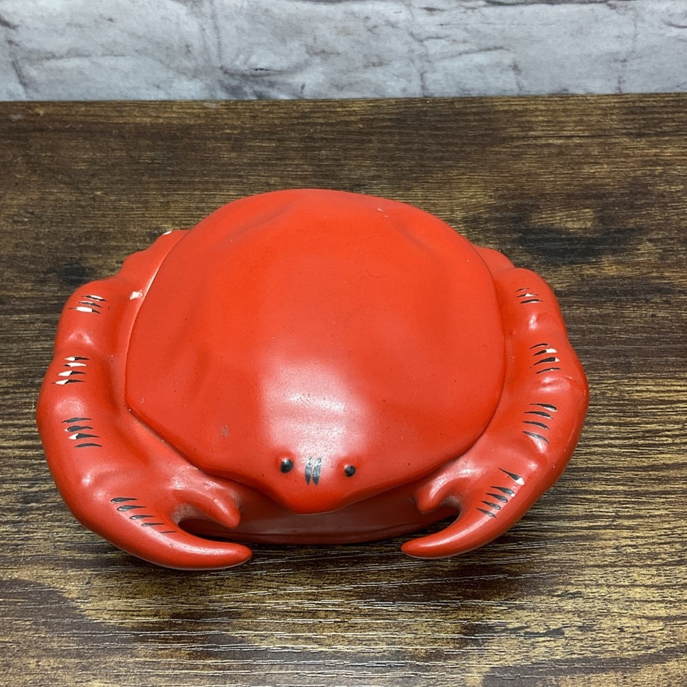 Pair Of Vtg Porcelain Crab Shaped Butter Pot Dishes Ramican From Czechoslovakia - Picture 2 of 13